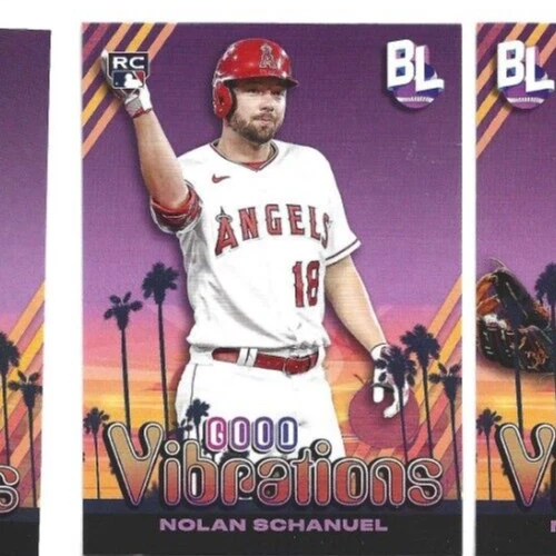 2024 Topps Big League Los Angeles Angels Nolan Schanuel Good Vibrations card - Image 1 of 1