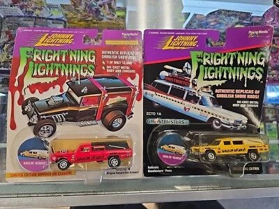 JOHNNY LIGHTNING FRIGHT'NING LIGHTNINGS HAULIN' HEARSE LOT No. 4 + YELLOW HEARSE - Image 1 of 4