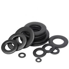 Black 304 Stainless Steel Flat Washers Insulation M2-M12 10/20/50/100/200pcs