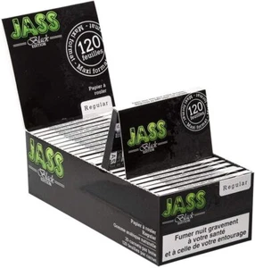 JASS REGULAR BLACK X50 Carnets Feuilles à rouler courtes +1 BRIQUET offert KDO ! - Imagen 1 de 4