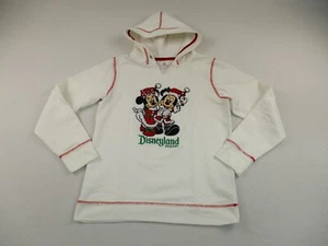 Disney Girls Sweater Size Xl Beige White Long Sleeve Hooded Casual Disney Land - Picture 1 of 11