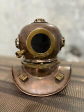 Vintage  Copper & Brass Mini Diving Divers Helmet 8”
