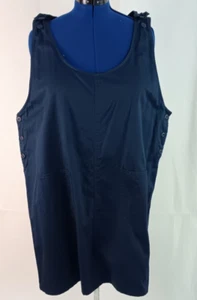 Southern Expression 100% Algodón Azul Marino Bolsillos Delanteros Vestido Cambio General 3X - Imagen 1 de 4