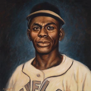 Baseball Print on Canvas, Baseball Art, Satchel Paige, Personalized Gift - Picture 1 of 12