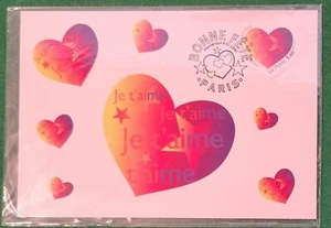 FRANCE 1999 MAXICARTE "BONNE FÊTE" Paris coeur saint valentin N°3219 1er jour - Foto 1 di 2