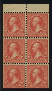 #279Bk Pane of 6 stamps Mint NH CV $1500.00 Orange Red ***RARE*** - Picture 1 of 2