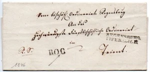1846 RIGIBURGO CON FRANCOBOLLO BOC NO TESTO - Foto 1 di 3