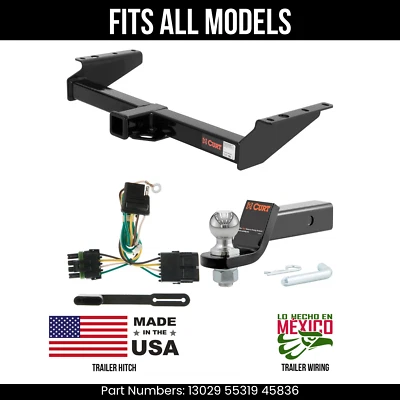 Enganche de remolque para GMC Yukon 92-99 cableado de 4 pines bola de 2" se adapta a todos los remolques Curt 6K 2" Foto 1 de 4