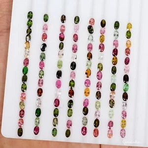 24 Ct/5x3mm Natural Unheated Multi Tourmaline Oval Cut Loose Gemstone Lot~115 Pc - Picture 1 of 8