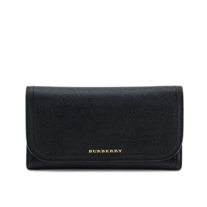 Cartera continental Burberry negra de grano suave Mayfield - Imagen 1 de 7