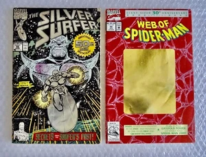 mARVEL COMICS SILVER SURFER 50TH ISSUE WEB OF SPIDER-MAN 30TH SPECIAL neocurio - Imagen 1 de 13