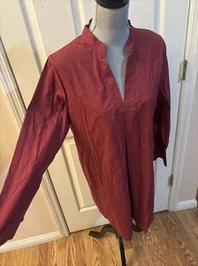 Faeriesty Tunic Top Lagenlook Minimalist Linen Blend Artsy Sz 3X - Picture 1 of 3