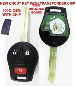 Mando a distancia de 3 botones OEM Nissan Juke NV200 NUEVO SIN CORTAR LLAVE EN BLANCO CHIP REMOTO CWTWB1U751 - Imagen 1 de 2