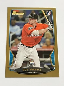 2013 Bowman Baseball Gold Parallel #87 - Rob Brantly RC - Miami Marlins - Picture 1 of 2
