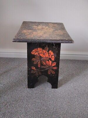 An Arts N Crafts Wooden Decorative Stool • 31£