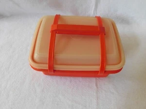 Vintage Tupperware Pack N Carry Orange Lunch Box - Picture 1 of 6