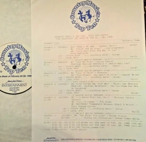 RADIO SHOW: COUNTRY TOP 10 2/22/88 STATLER BROTHERS FEATURE; CONWAY TWITTY,JUDDS - Picture 1 of 1