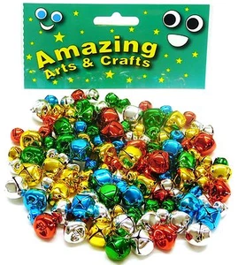 120 campanas de jingle en surtidos colores 10 mm y 15 mm de Amazing Arts and Crafts - Imagen 1 de 2