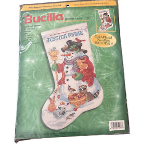Bucilla Woodland Friends Christmas Stocking Cross Stitch Kit 84286 NOS New NWT
