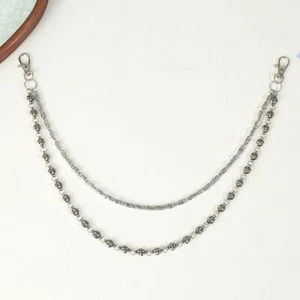 Double Chain Waist Chain Metal Jeans Chain New Pants Chain Accessories Gifts - Picture 1 of 6
