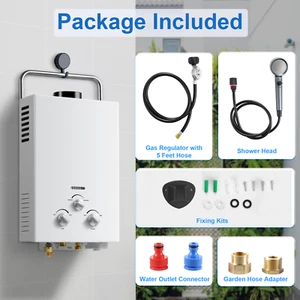 Outdoor Propane Tankless Water Heater - 6L 1.58 GPM Instant Hot Water for RV  - Picture 1 of 9