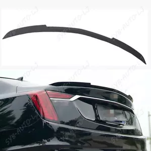 ABS Glossy black Rear Trunk Spoiler Wing Lip Trim Fit For Cadillac CT6 2019-2021 - Picture 1 of 9