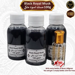 Schwarz Royal Moschus 100g konzentriert arabisch dick Parfüm Tahara Öl مسك اسود ملي - Bild 1 von 5