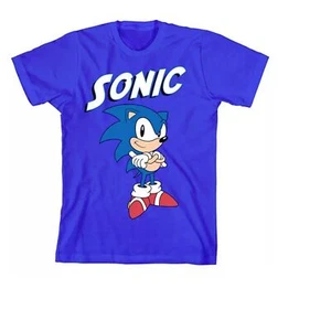Boys XL Sonic the Hedgehog T-Shirt Crew Neck Short Sleeved NEW - Picture 1 of 1
