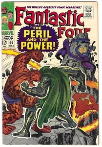 FANTASTIC FOUR #60 Fine 6.0 Classic KIRBY Dr. Doom Cover, Silver Surfer Inhumans - Picture 1 of 2