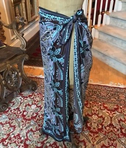 NEW CYNTHIA ROWLEY XL Paisley Print Scarf Pareo - 45” Square - Picture 1 of 11