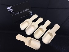 Send from AU - 5X Mini Small Wood Wooden Scoop Spoon For Sea Salt / Coffee / Tea
