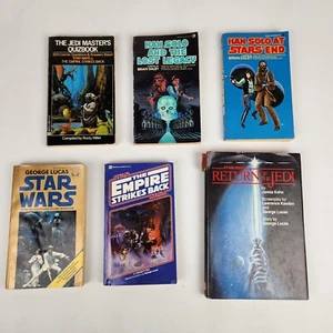 Vintage Star Wars Books Del Rey 6 Book Lot Return Of The Jedi Hans Solo Empire - Picture 1 of 3