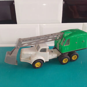 240923 1/43 Norev plastique ancien camion voiture berliet TBO 15 grue vert gris