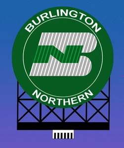 CARTEL ANIMADO BURLINGTON NORTHERN RAILROAD A ESCALA HO - FLASHES Y MÁS - Imagen 1 de 1