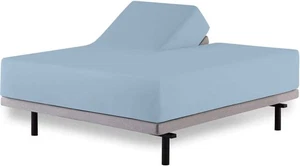 Lenzuolo con angoli Split King per letti regolabili - 1 pezzo, 100% cotone, spacco superiore... - Foto 1 di 7