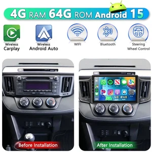 4G+64G Android 15 Apple Carplay Car Stereo GPS Radio For Toyota RAV4 2013-2018 - Bild 1 von 17