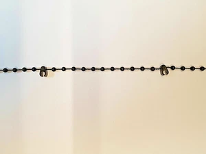 Vertikale Jalousie schwarz unten Stabilisierungskette für 89 mm (3,5") breite Latten - Bild 1 von 3