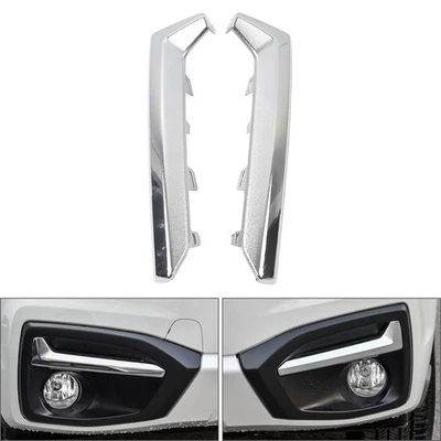 2pcs Fog Light Trim Fog Light Molding Trim Chrome For Subaru Forester 2017-2018 - Image 1 of 4