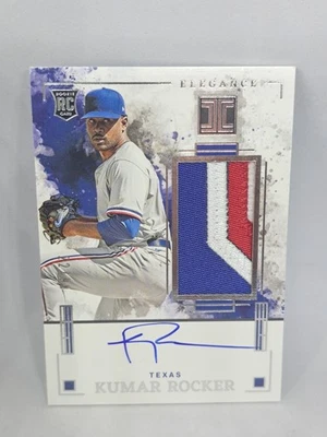 2025 Panini Impeccable Kumar Rocker RPA  /99 Texas Rangers RC SP 3 Color Patch - Image 1 of 4