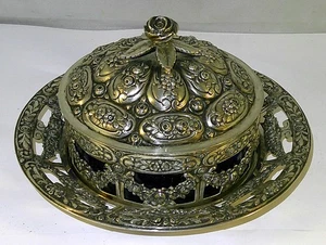 Deckeldose - Zuckerdose - Konfitüre - 800er Silber - Deutschland Halbmond Krone - Bild 1 von 10