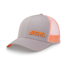 Stihl Grey & Orange Brushed Twill Mesh Cap with 3D Logo 8403348 - Picture 1 of 1