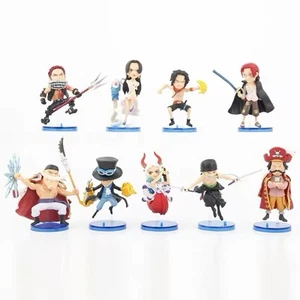 9pc Set One Piece Anime Figures Bundle 7cm Boa Hancock Shanks Zoro Sanji - Picture 1 of 4