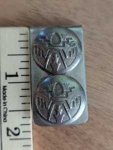 Vintage Native American Navajo Silver Money Clip Southwestern Western - Picture 1 of 6