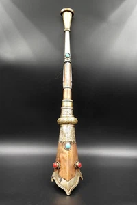 Buddhist Traditional Ritual Item Copper Kangling, Tibetan trumpet - DungChen - Picture 1 of 5