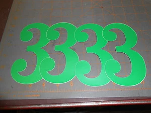 PEGATINAS NÚMERO 3 VINILO VERDE 6" 4 CANTIDAD VINTAGE CARRERAS PUNTUACIÓN ENVÍO GRATUITO - Imagen 1 de 1