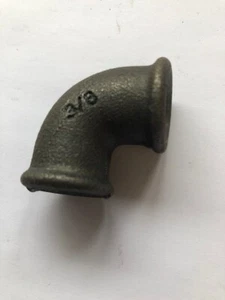 Black Iron Elbow 90 deg 3/8" F x 5 - Picture 1 of 2