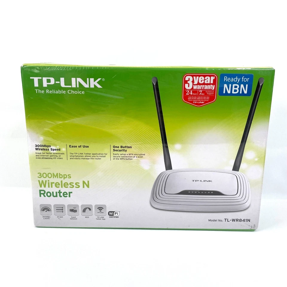 TP-Link TDL-WR841N 300Mbps Wireless N Router New In Box Factory Sealed - image 1 of 4