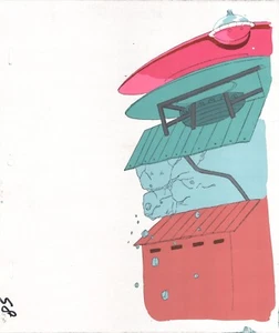 Captain Planet Planeteers Cel Background Cartoon Hanna Barbera 1990-95 F058 - Picture 1 of 1