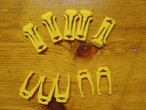 Lot de 5 Clips fixations sur rail Haut et bas Acti9 Merlin Gerin Schneider - Photo 1/1