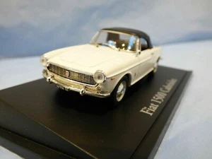 Fiat 1500 Cabriolet Sports Car Diecast Toy ATLAS 1:43 White Italian - Picture 1 of 9